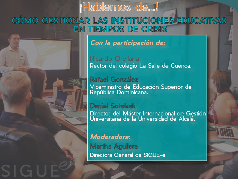 Webinar «Cómo gestionar las instituciones educativas en tiempos de crisis»