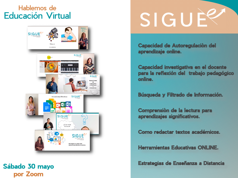 SIGUE-e te invita al Webinar «HABLEMOS DE EDUCACIÓN ONLINE»