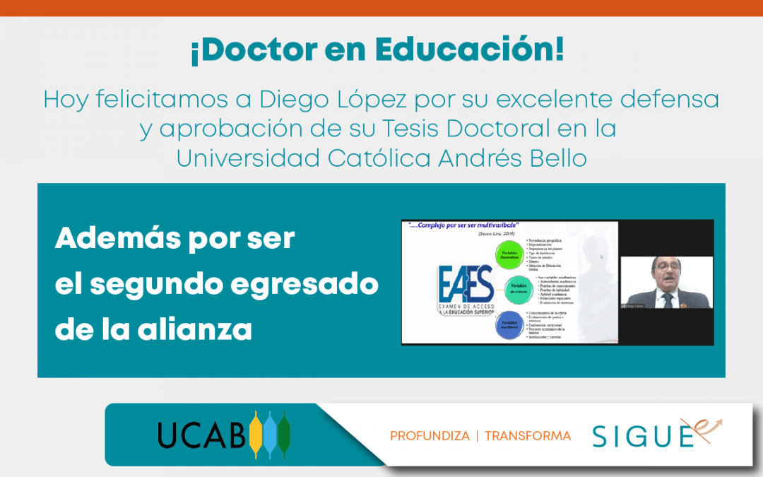 Segundo egresado del Doctorado en Educación desarrollado a través de la alianza con la UCAB