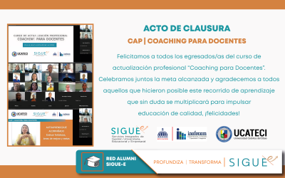 EVENTO | CLAUSURA CURSO COACHING PARA DOCENTES